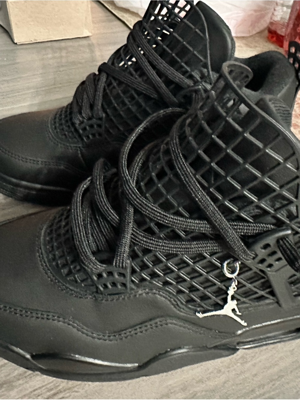 Jordan Men's High-Top Sneakers - Black with Silver Jumpman